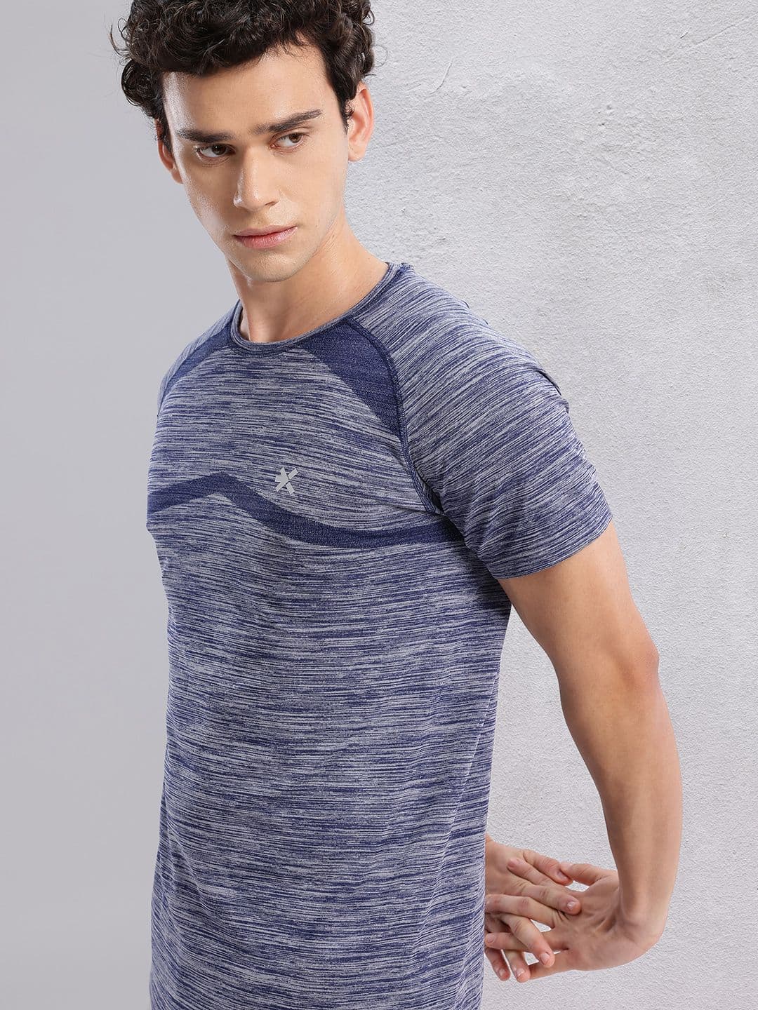 HRX by Hrithik Roshan Self Design Seamless Rapid-Dry Running T-shirt - view 1