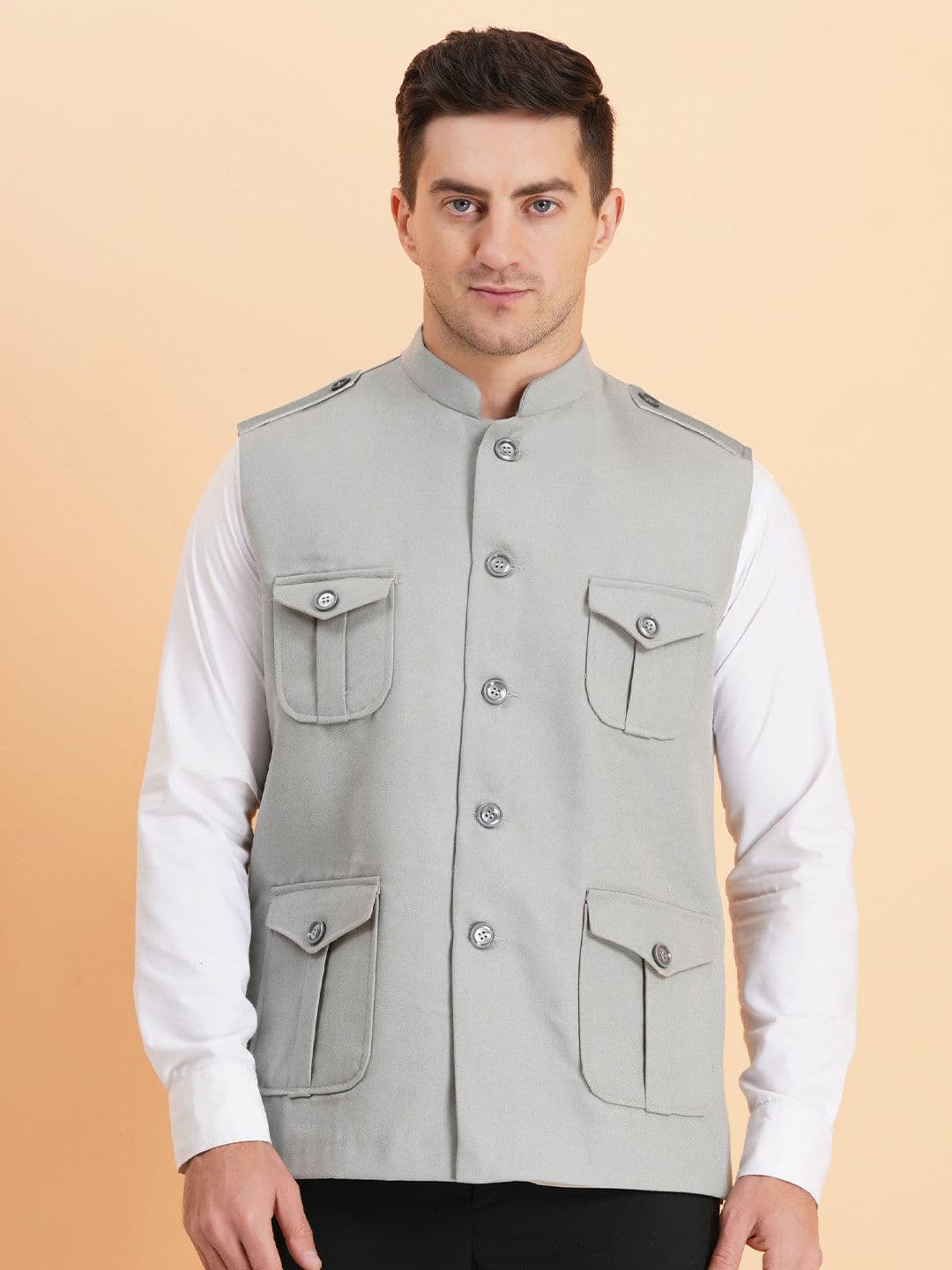 SG LEMAN Men Woven Nehru Jackets - view 1