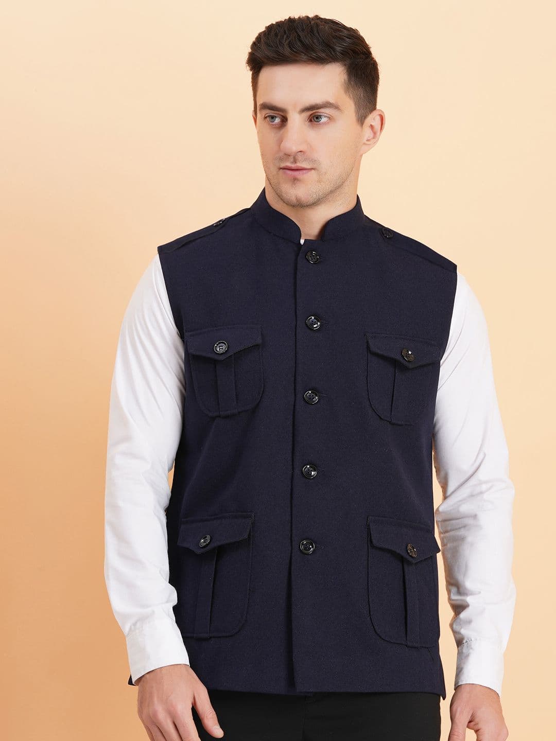 SG LEMAN Woven Nehru Jacket - view 1