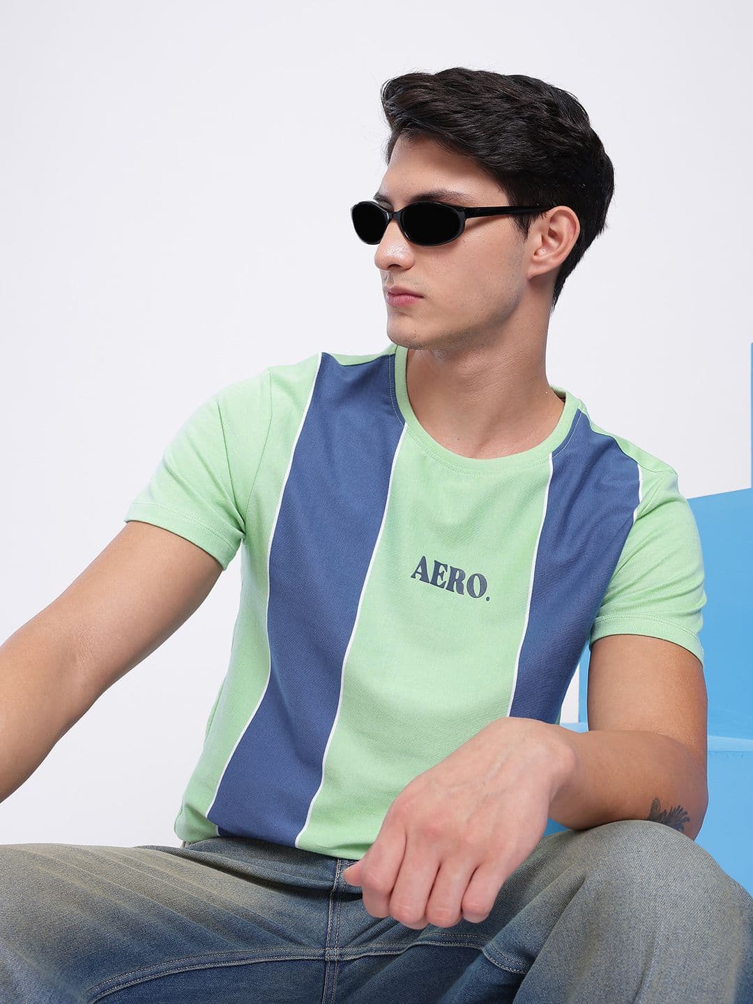 Aeropostale Striped Pure Cotton T-shirt - view 1
