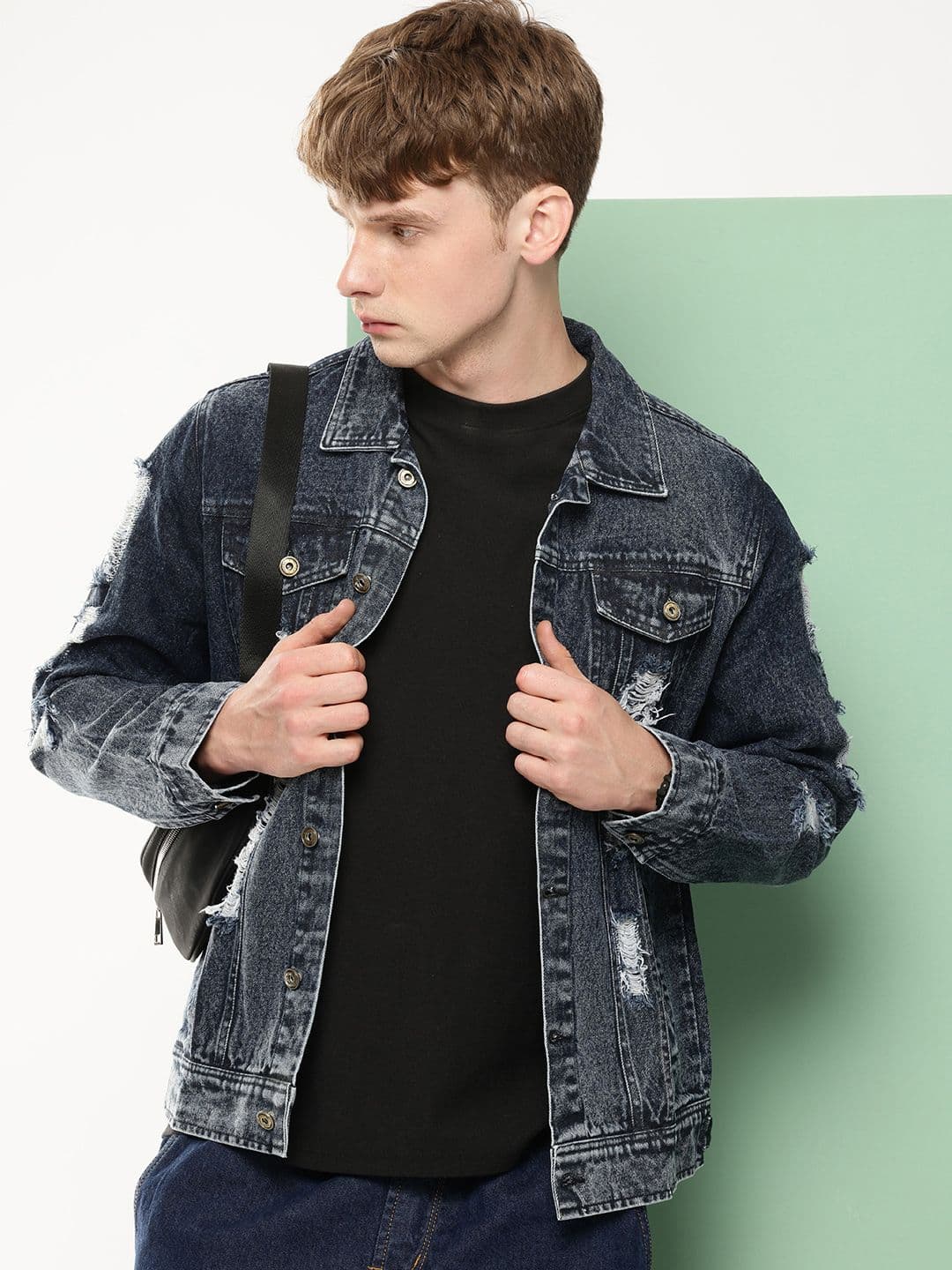 VOXATI Men Washed Denim Jacket - view 1