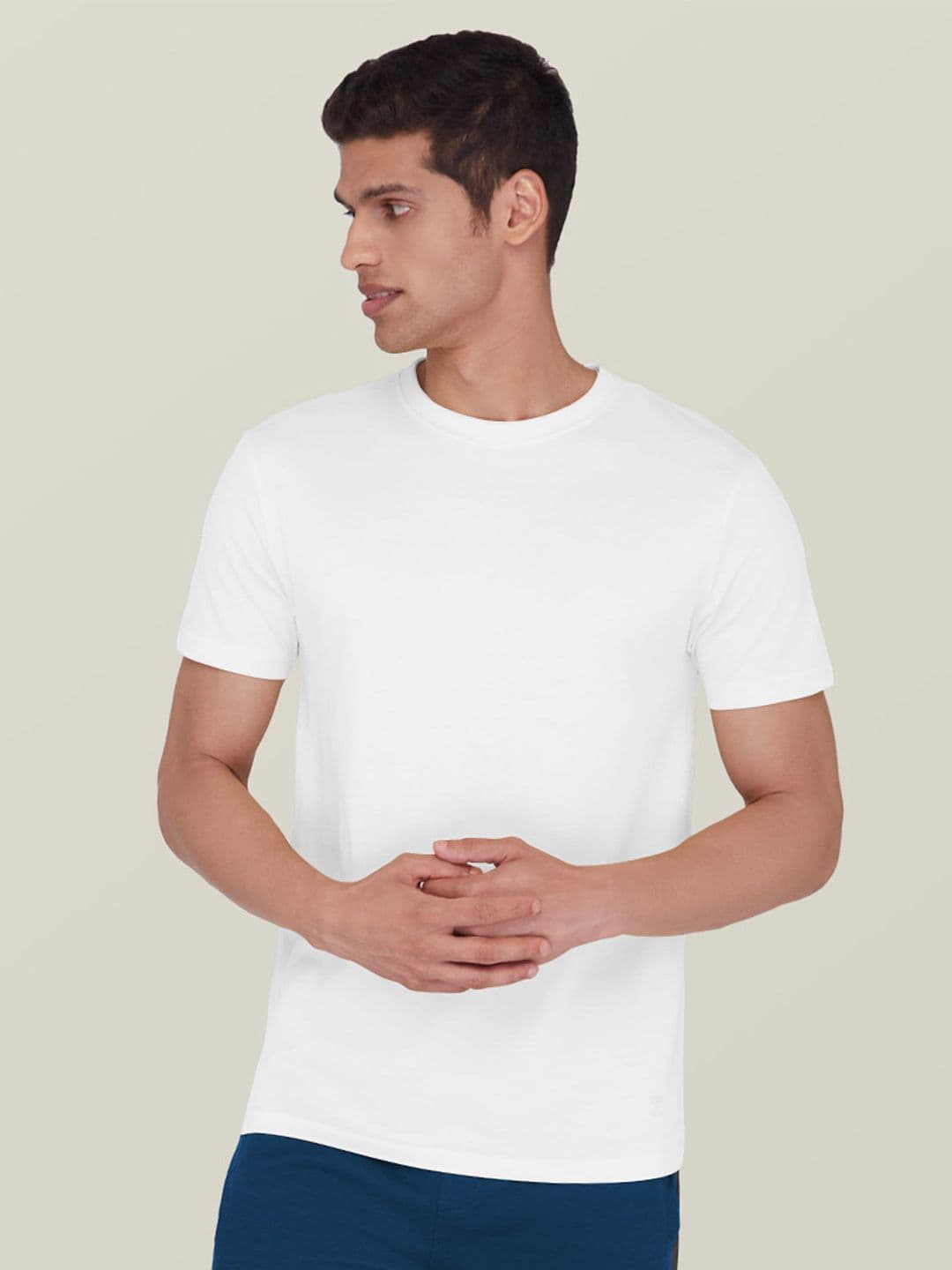 XYXX Pace Ultra Breezy, Super c=Combed Cotton Solid Crew Neck T-Shirt - view 1