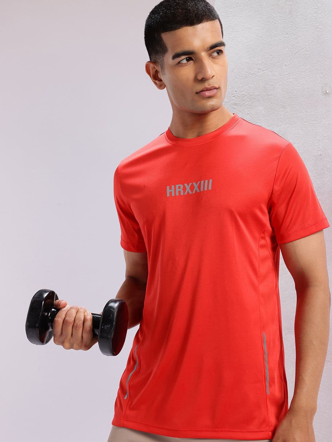 HRX by Hrithik Roshan Brand Logo Print Rapid-Dry Training T-shirt - view 1