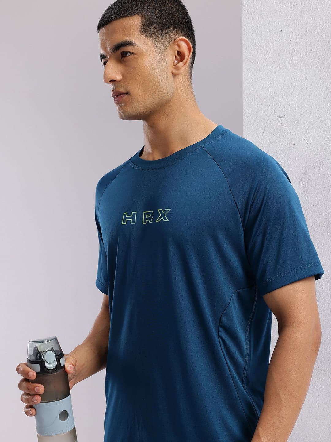 HRX by Hrithik Roshan Brand Logo Printed Rapid-Dry Training T-shirt - view 1