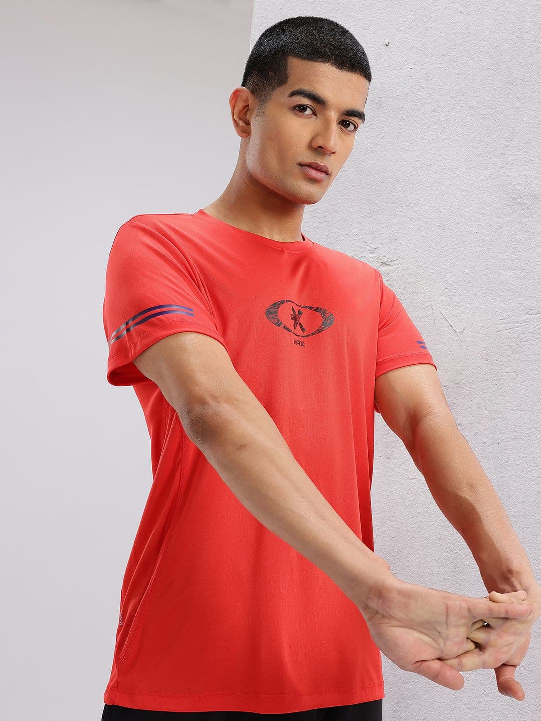 HRX by Hrithik Roshan Brand Logo Printed Rapid-Dry Training T-shirt - view 1