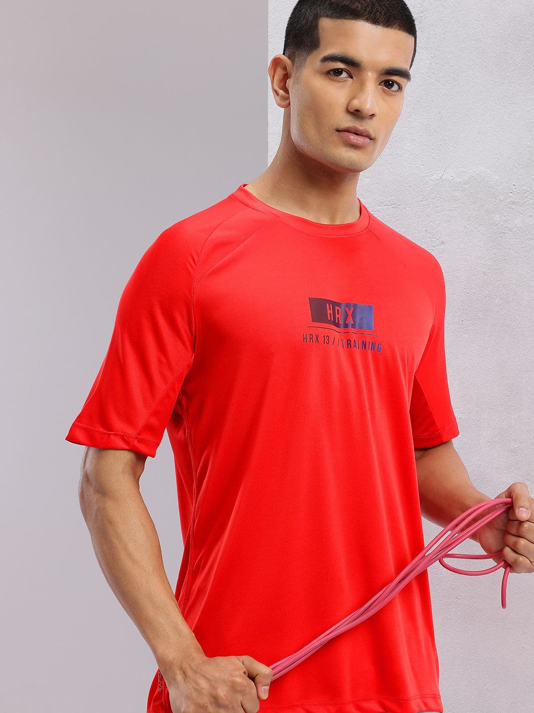 HRX by Hrithik Roshan Brand Logo Printed Rapid-Dry Training T-shirt - view 1