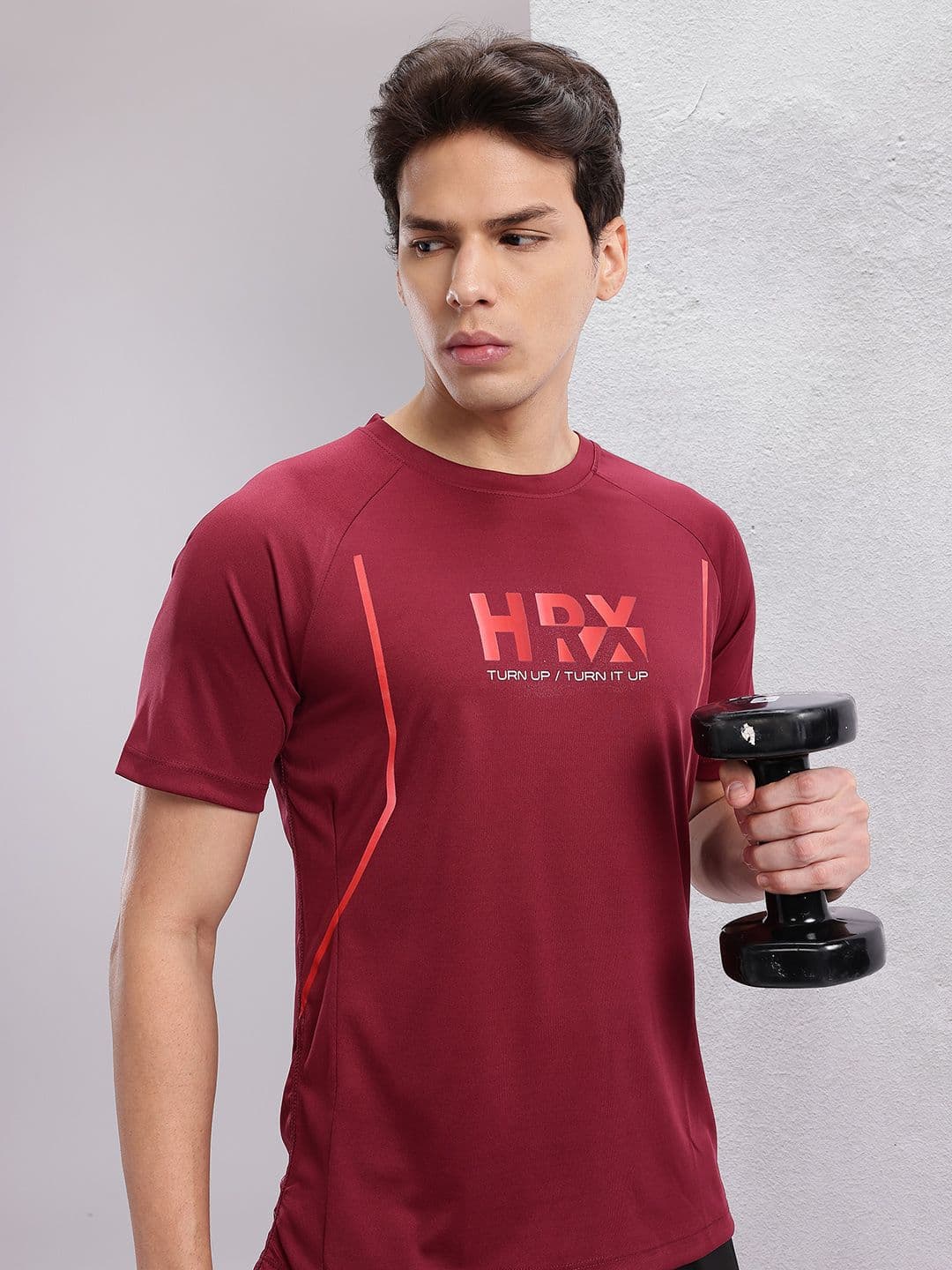 HRX by Hrithik Roshan Men Brand Logo Printed Rapid-Dry Training T-shirt - view 1