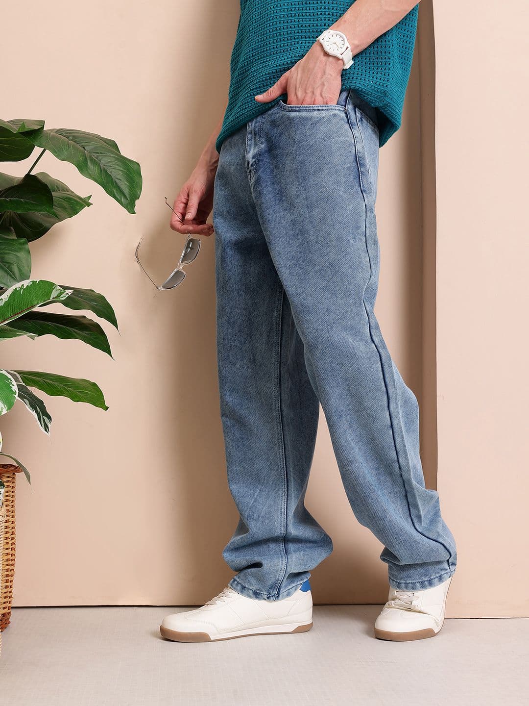 Mast & Harbour Men Relaxed Fit Light Fade Jeans - view 1