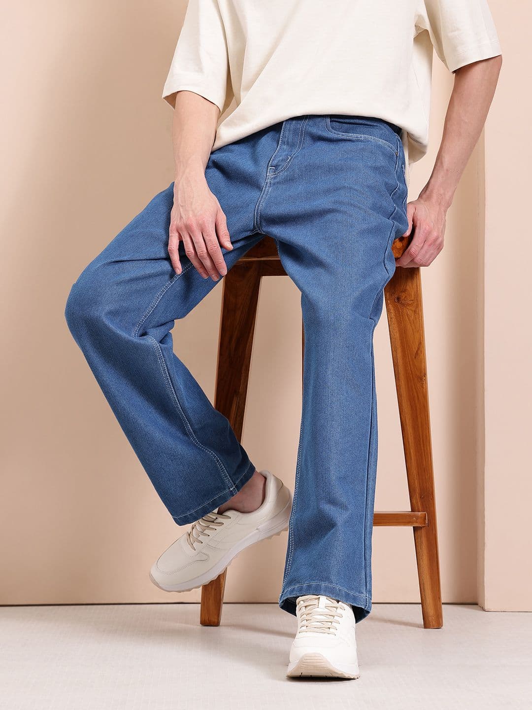 Mast & Harbour Men Pure Cotton Relaxed Fit Jeans - view 1