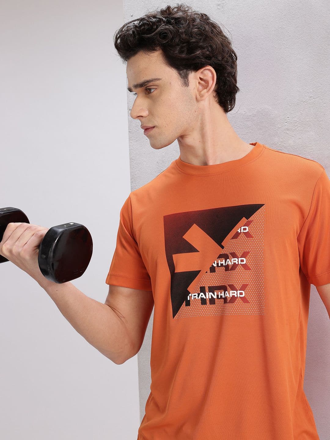 HRX by Hrithik Roshan Brand Logo Printed Training T-shirt - view 1