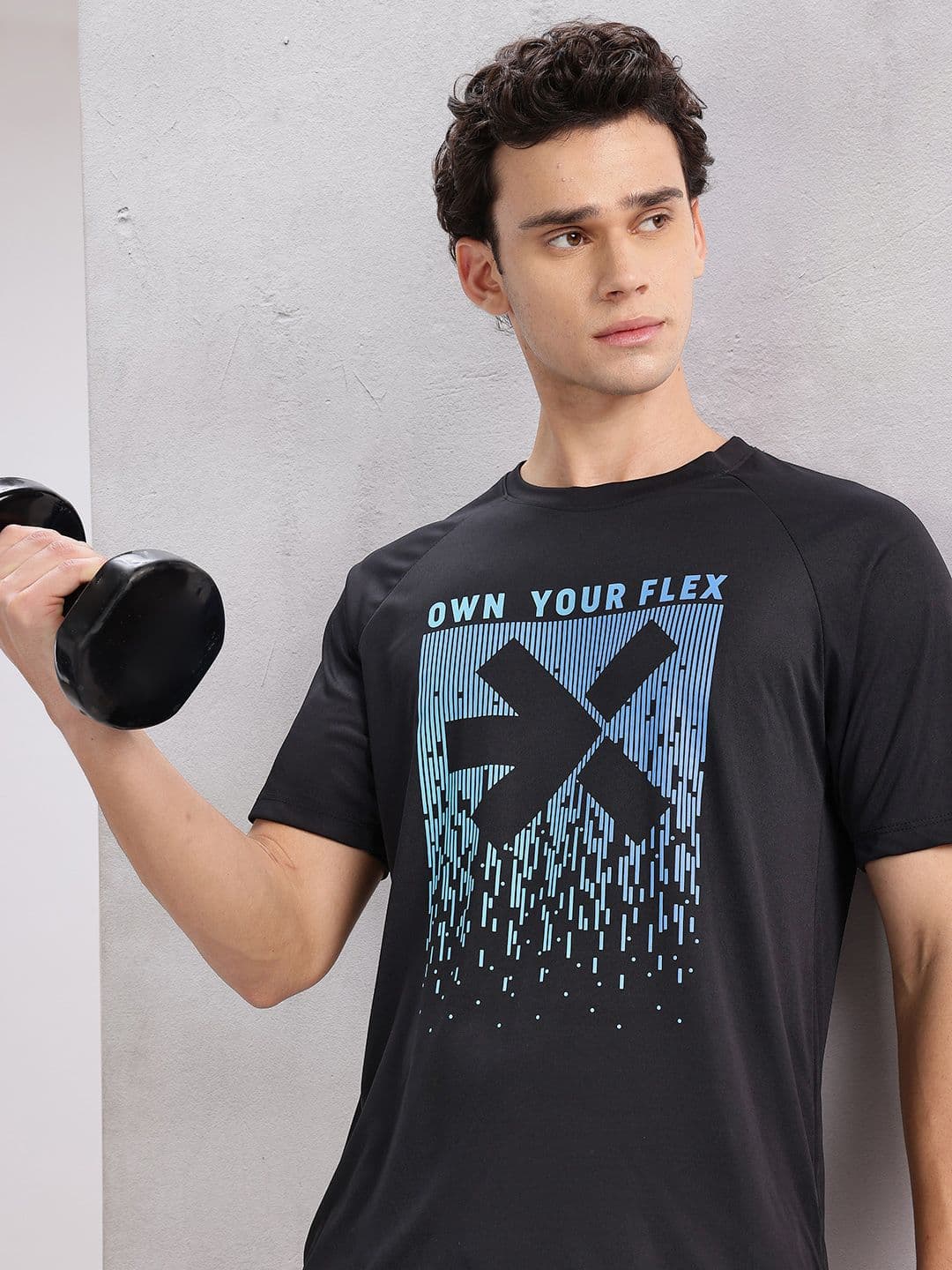 HRX by Hrithik Roshan Brand Logo Print Training T-shirt - view 1