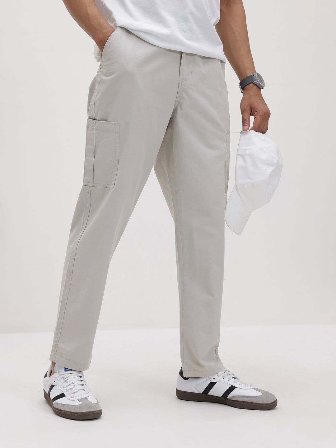 The Roadster Life Co. Men Pure Cotton Relaxed Cargos - view 1