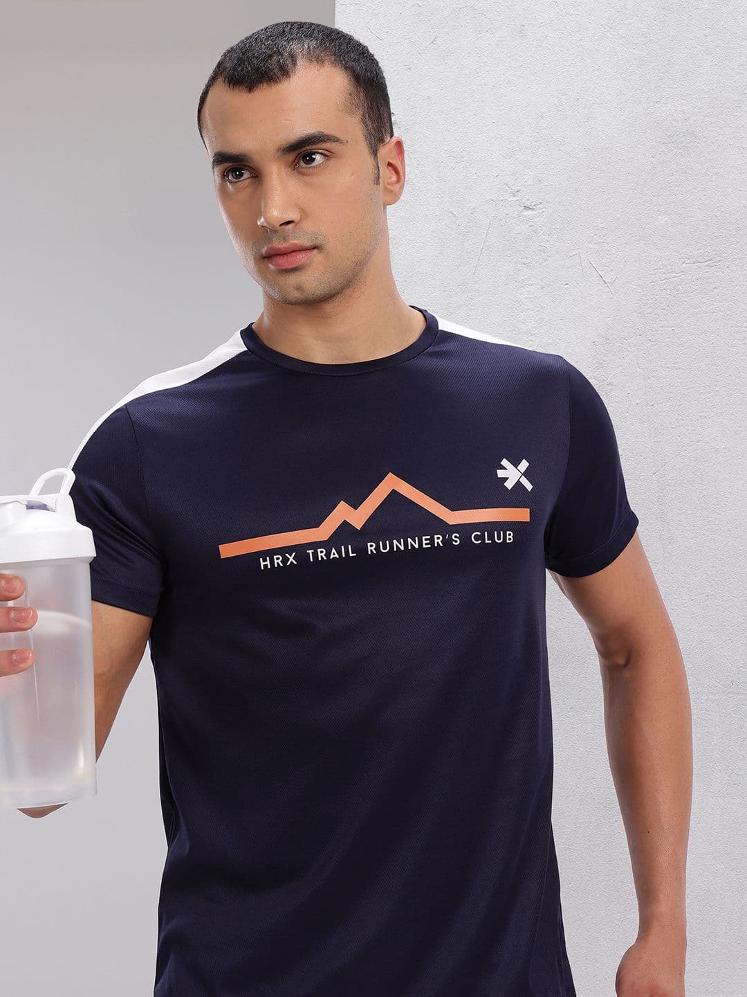 HRX by Hrithik Roshan Typography Printed Rapid-Dry Running T-shirt - view 1
