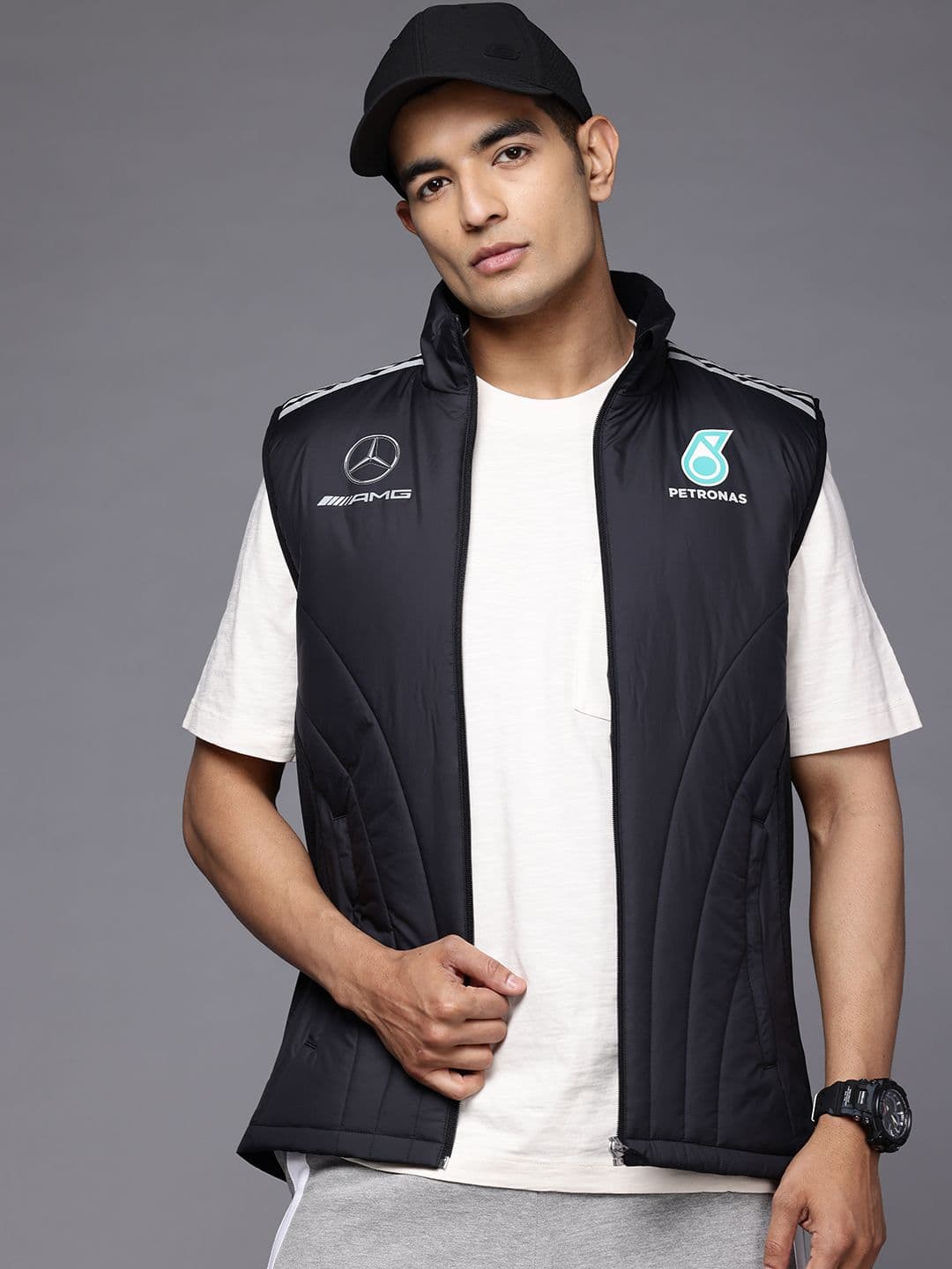 ADIDAS Mercedes - AMG Petronas Formula One Team DNA Gilet Jacket - view 1