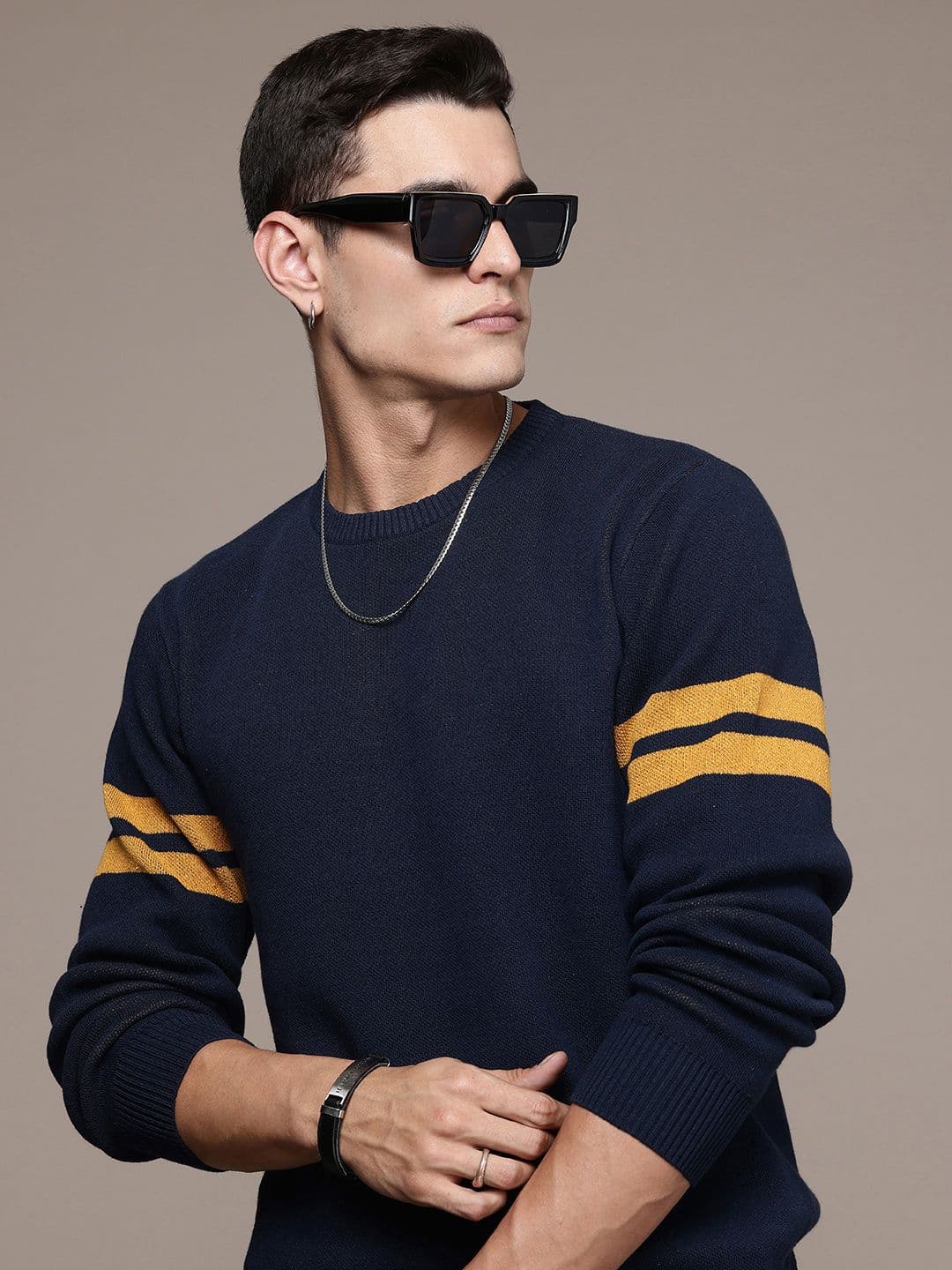 The Roadster Lifestyle Co. Men Striped Pullover - view 1