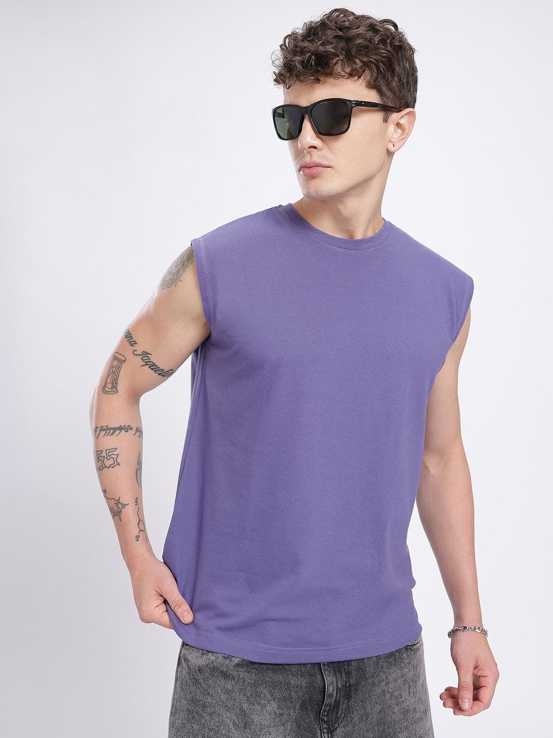 glitchez Sleeveless Oversized T-shirt - view 1