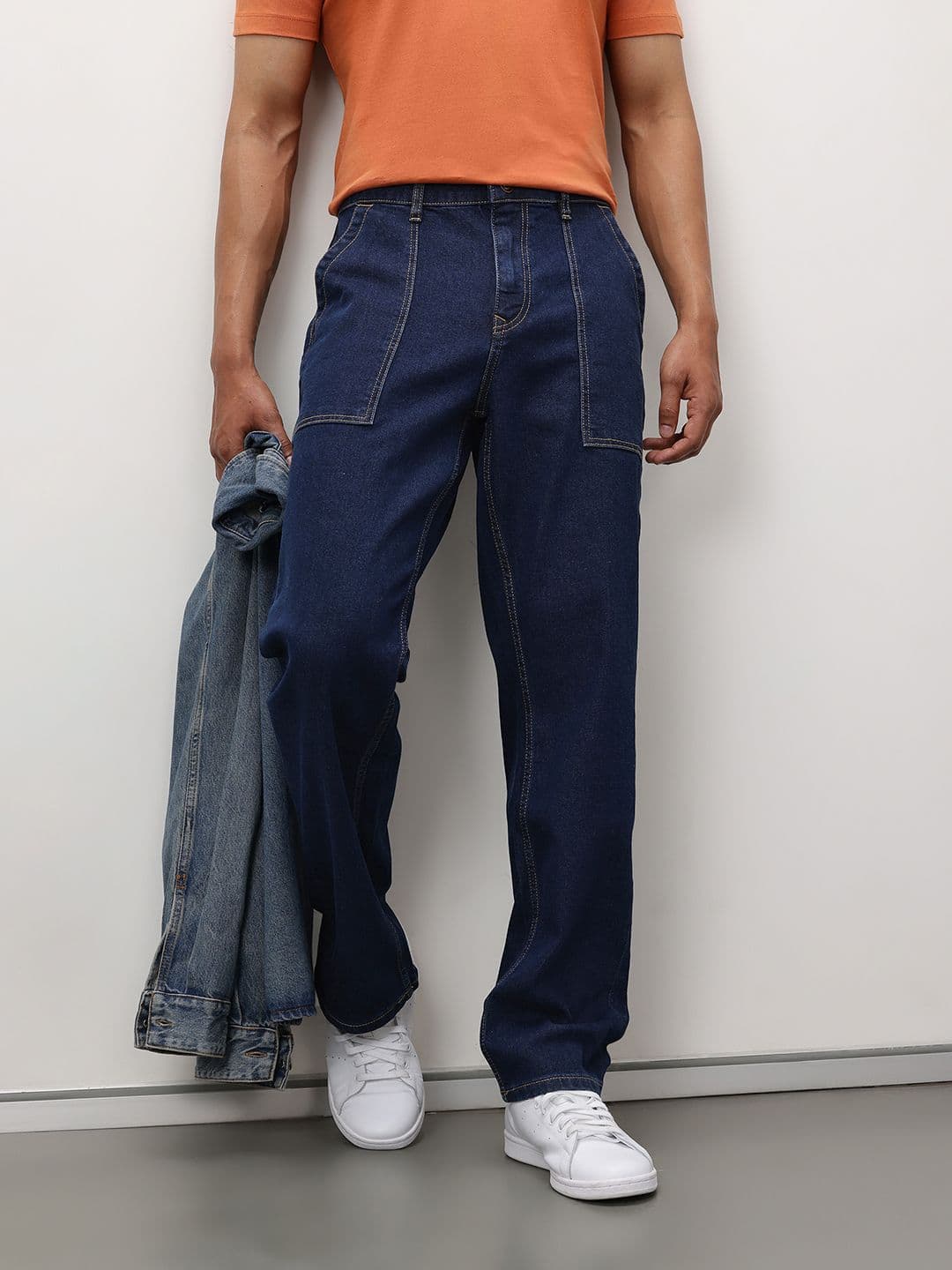 ether Men Essentials Straight Fit Mid-Rise Stretchable Jeans - view 1