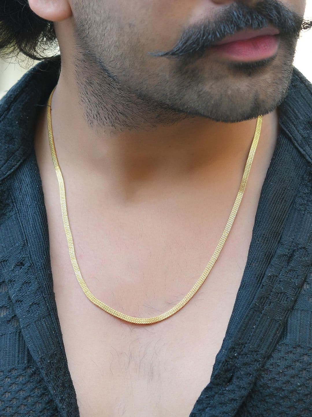 VOJ Men Gold-Plated Designer Box Chain - view 1