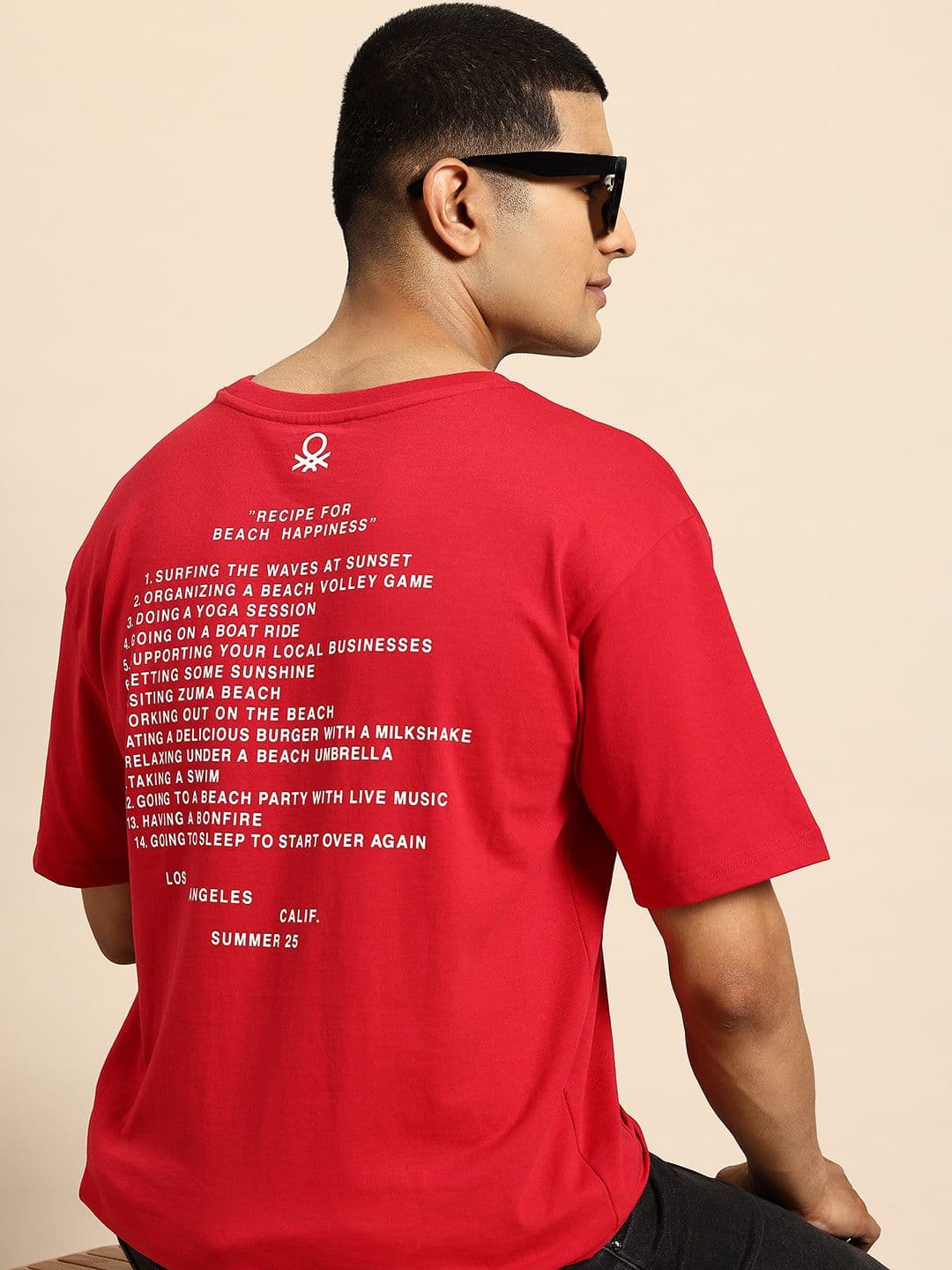United Colors of Benetton Typography Print Relaxed Fit T-shirt - view 1