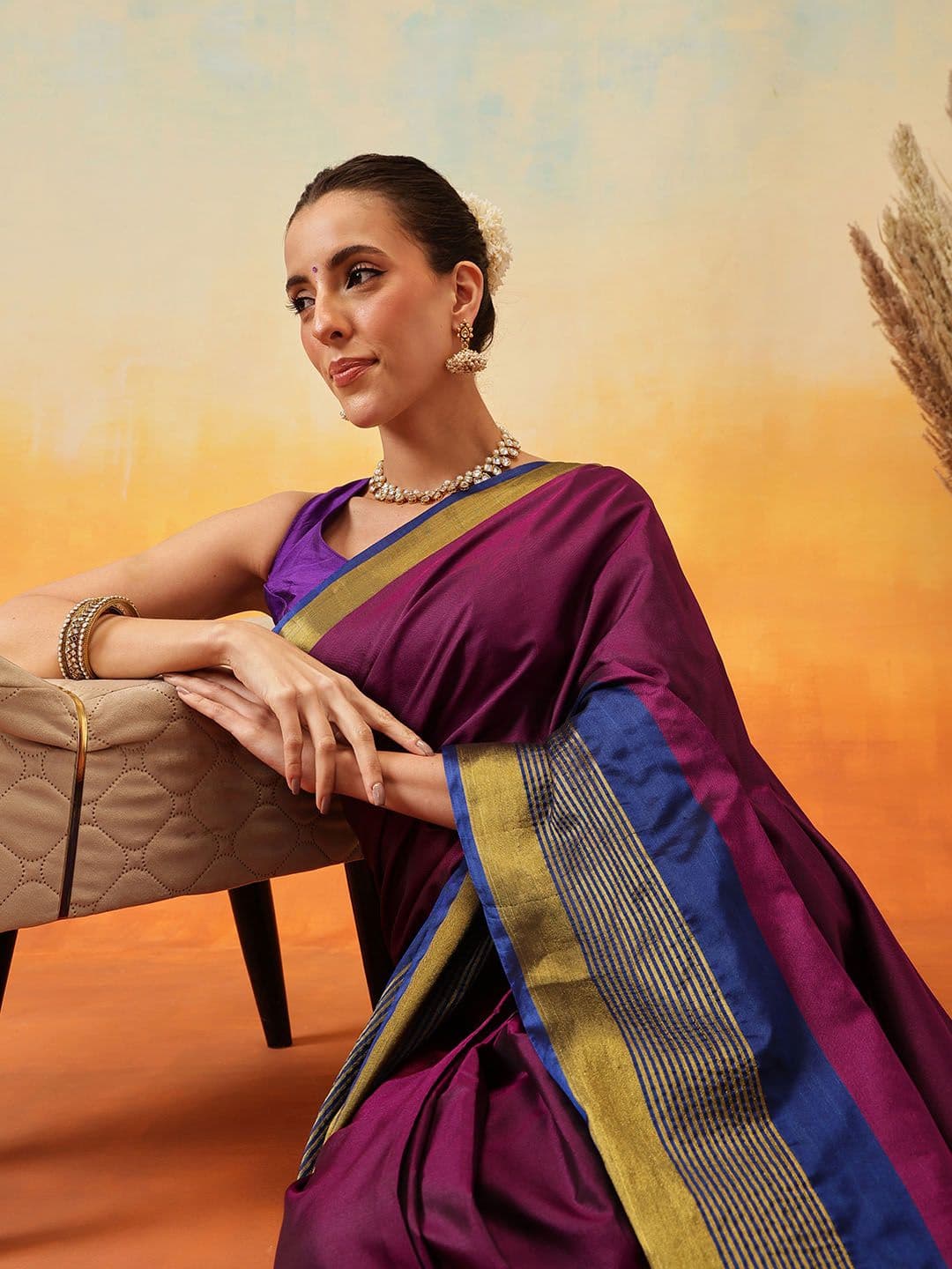Silk Land Art Silk Uppada Pattu Ready to Wear Saree - view 1