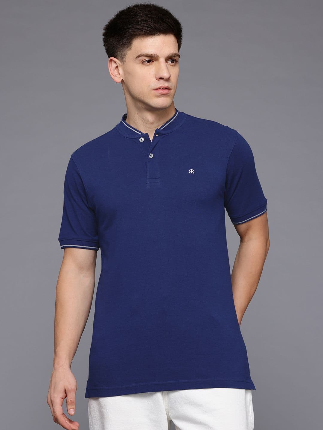 Raymond Henley Neck Pure Cotton Modern Fit T-shirt - view 1