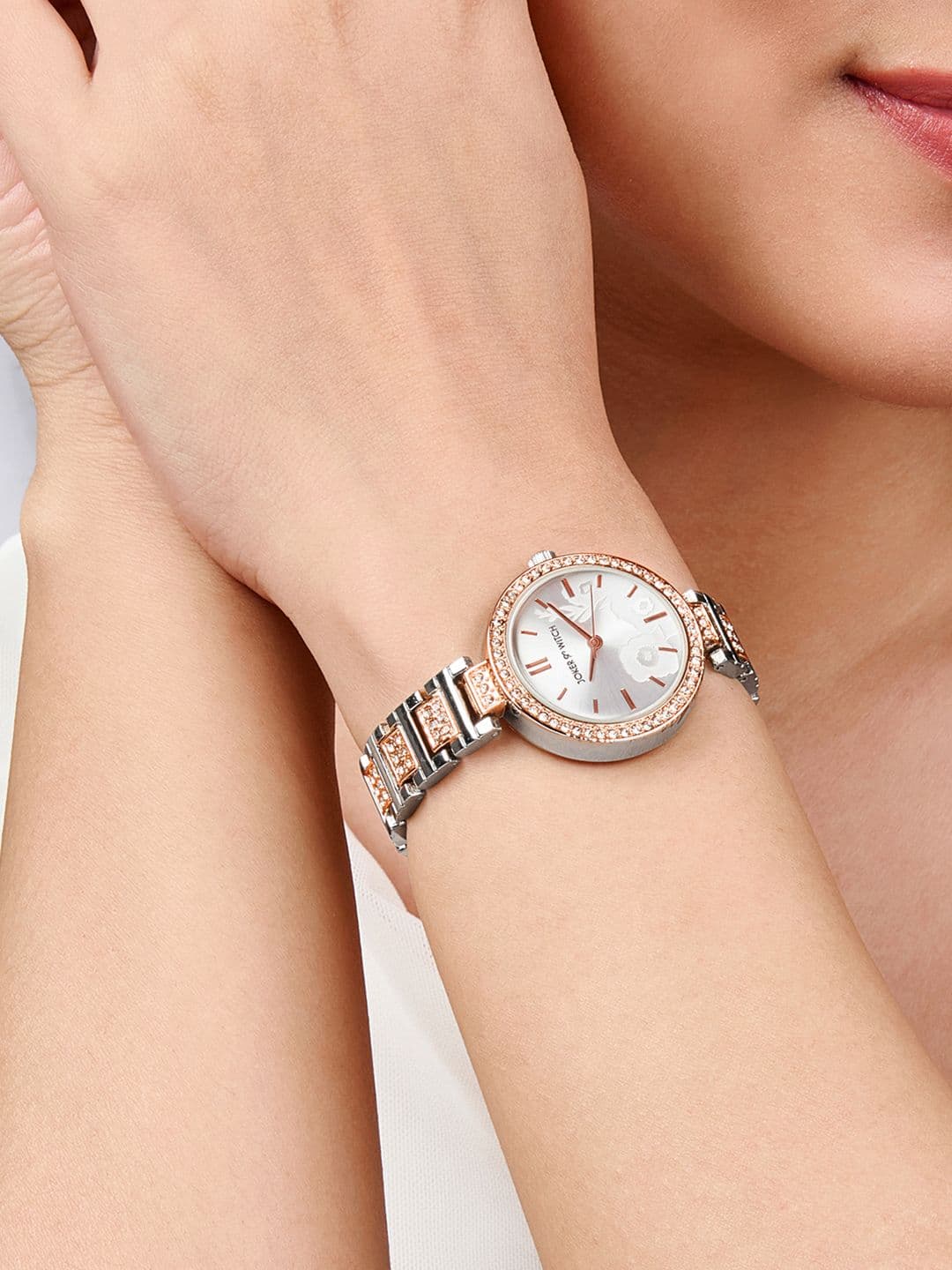 JOKER & WITCH Women's Embellished Dial & Bracelet Style Straps Analogue Watch - view 1