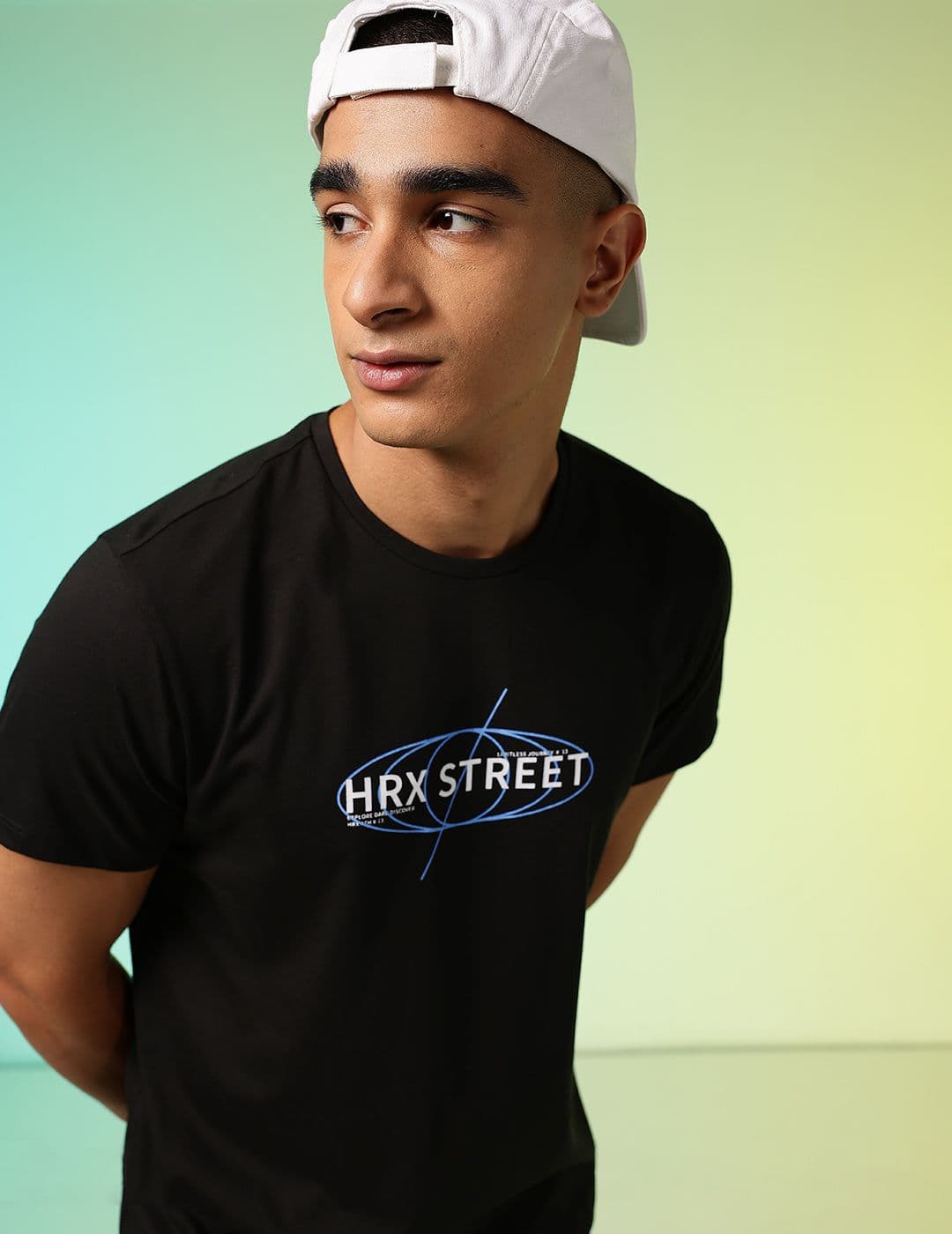 HRX by Hrithik Roshan Men Typography Printed Rapid-Dry Training T-shirt - view 1