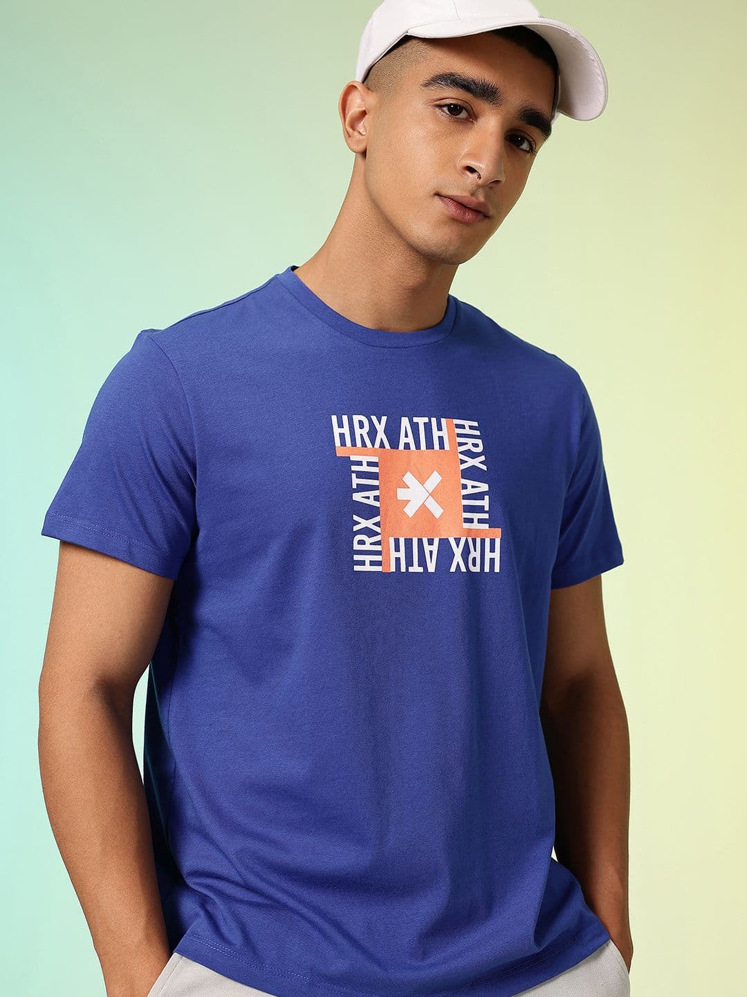 HRX by Hrithik Roshan Typography Printed Rapid Dry Training T-shirt - view 1