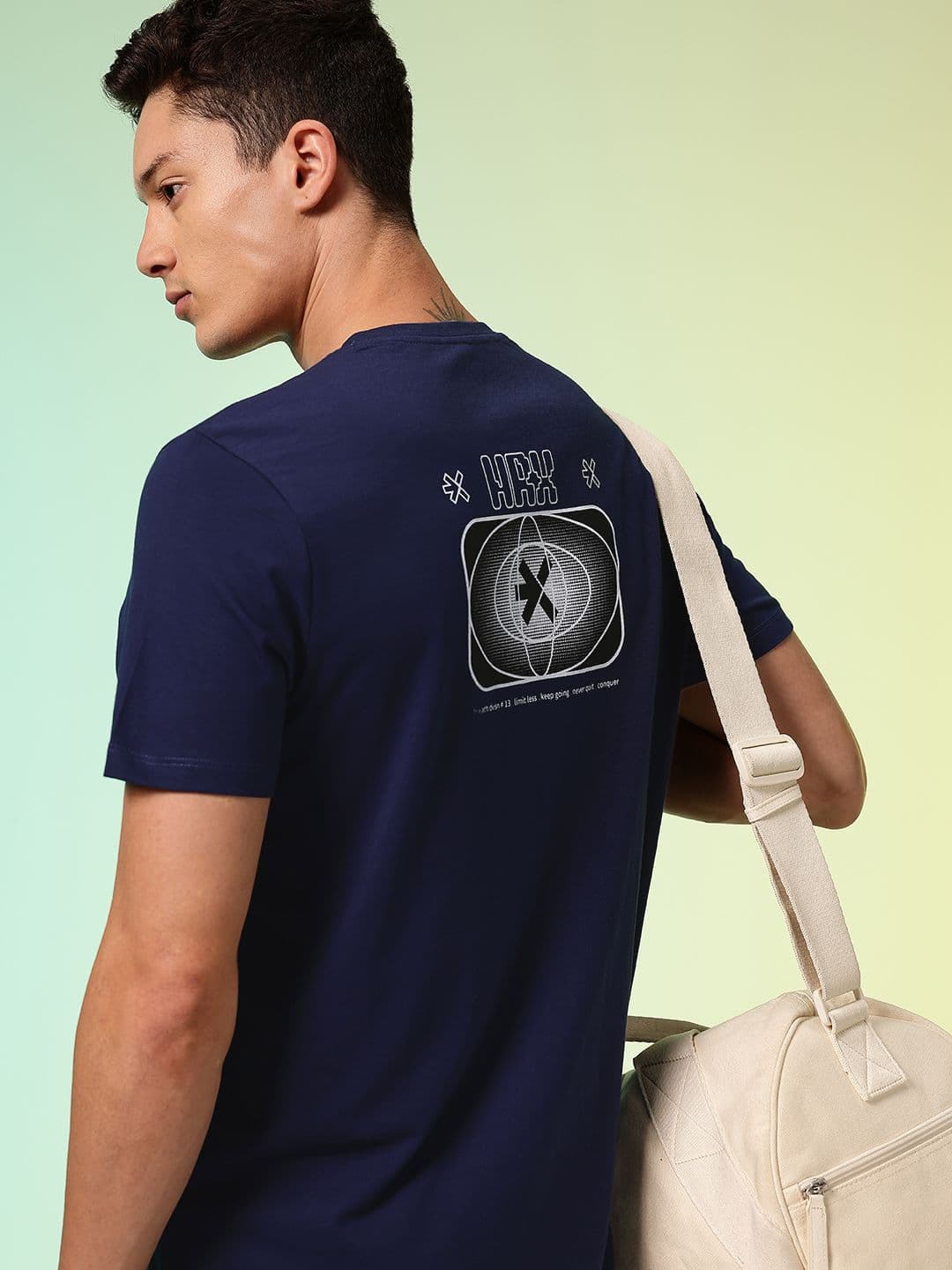 HRX by Hrithik Roshan Men Printed Rapid-Dry Training T-shirt - view 1