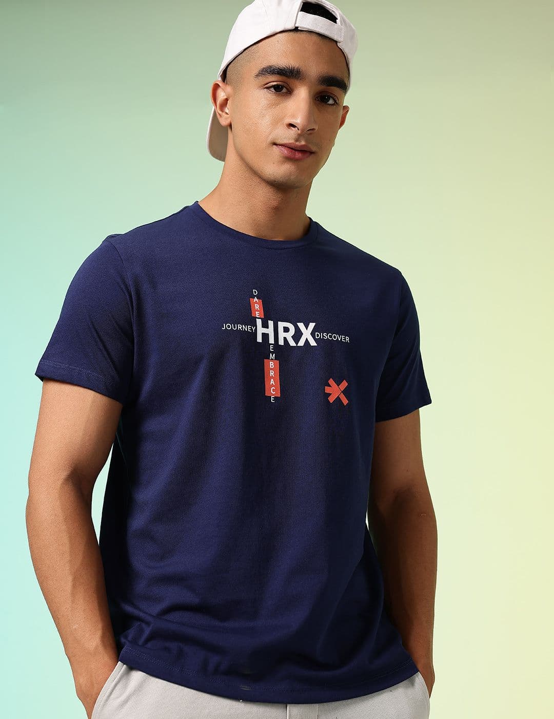 HRX by Hrithik Roshan Men Typography Printed Rapid-Dry Training T-shirt - view 1