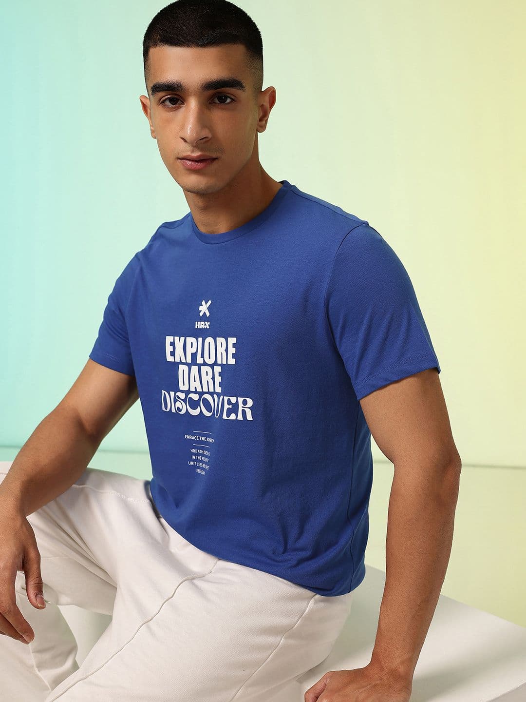 HRX by Hrithik Roshan Men Typography Printed Rapid-Dry Training T-shirt - view 1