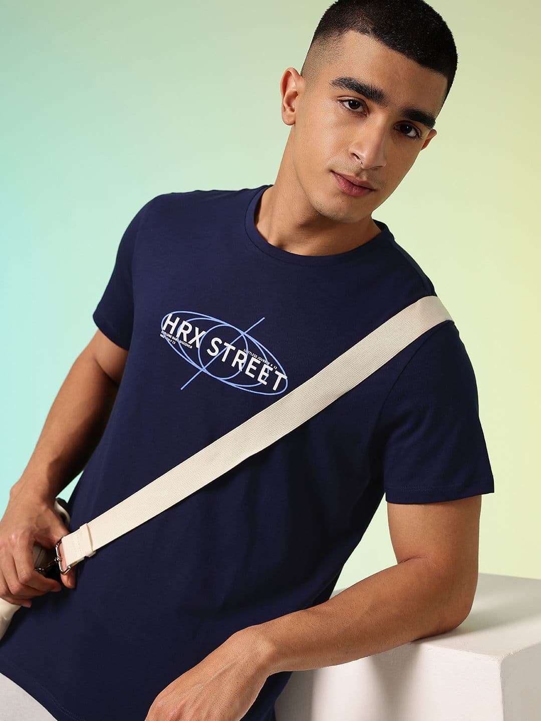 HRX by Hrithik Roshan Men Typography Printed Rapid-Dry Training T-shirt - view 1