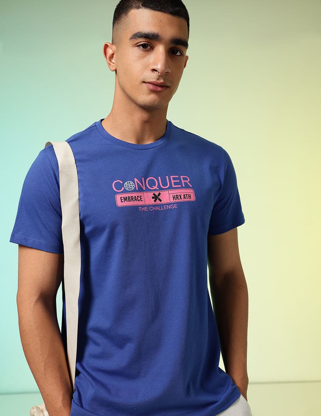 HRX by Hrithik Roshan Men Typography Printed Rapid-Dry Training T-shirt - view 1