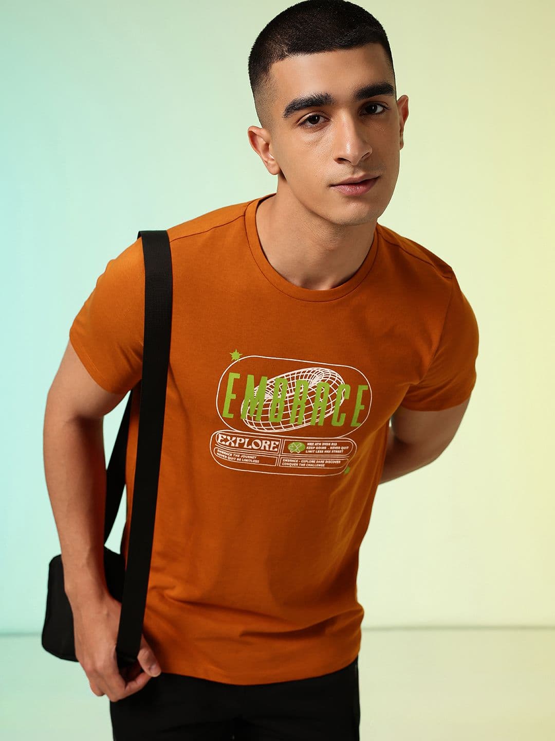 HRX by Hrithik Roshan Men Typography Printed Rapid Dry TrainingT-shirt - view 1