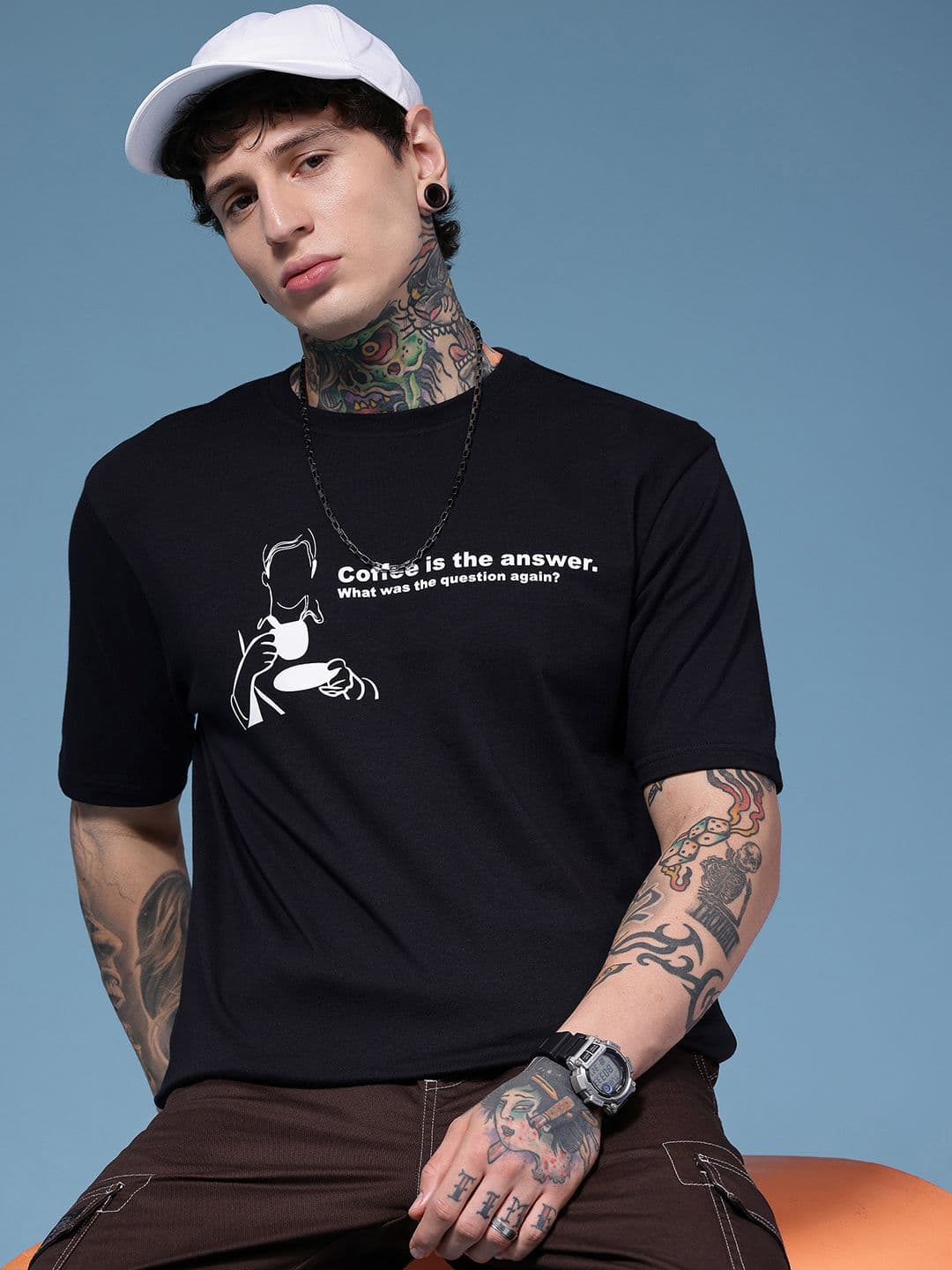 HERE&NOW Typography Printed Pure Cotton T-shirt - view 1