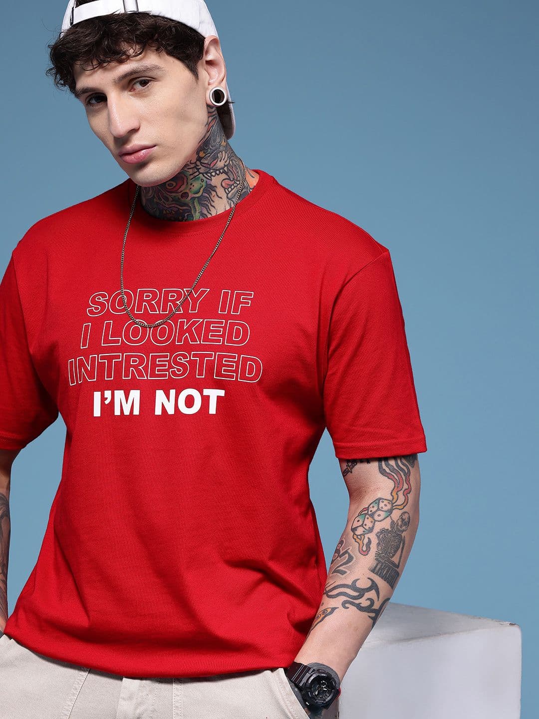 HERE&NOW Typography Printed Pure Cotton T-shirt - view 1