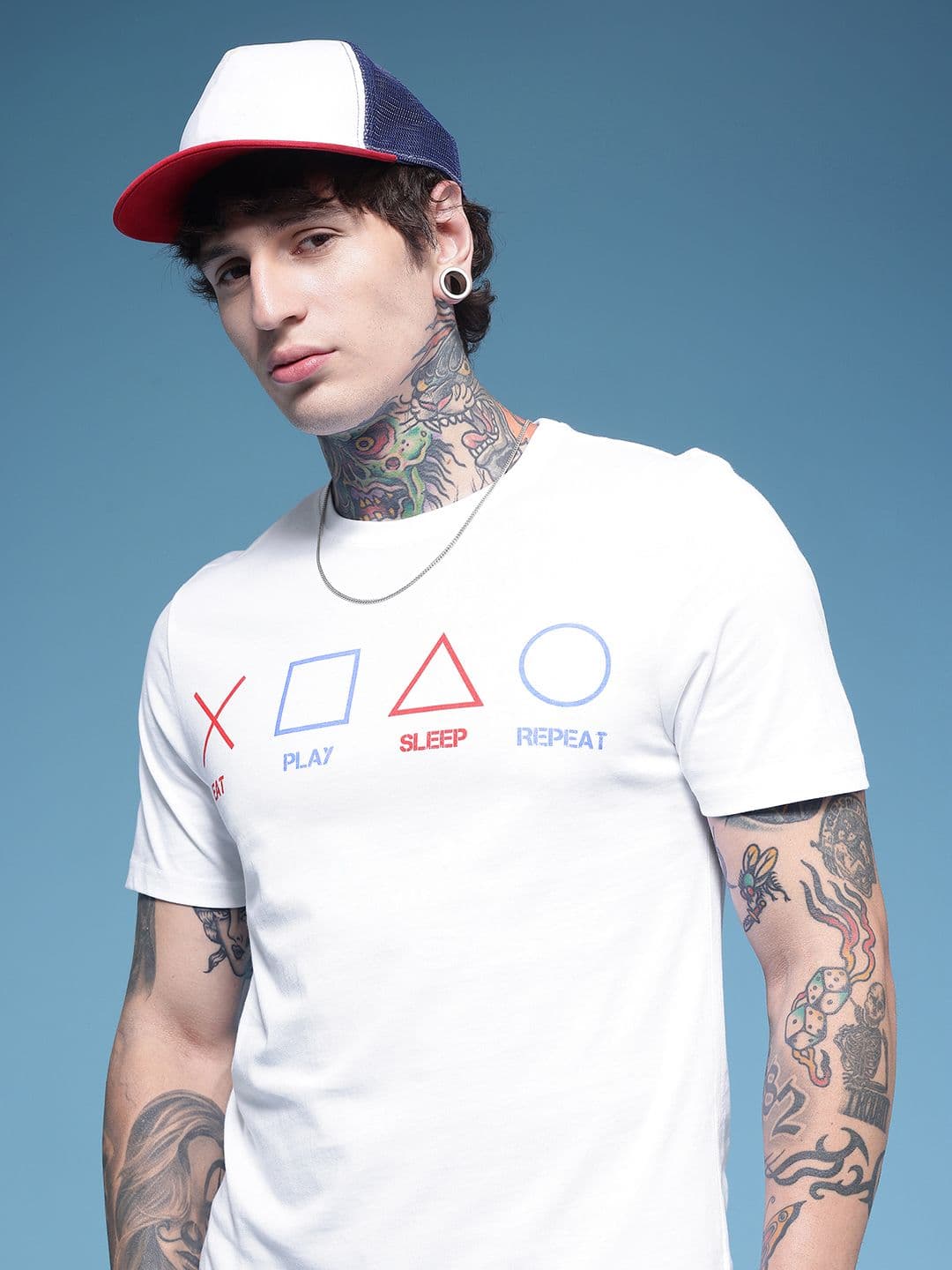 HERE&NOW Graphic Printed Pure Cotton T-shirt - view 1