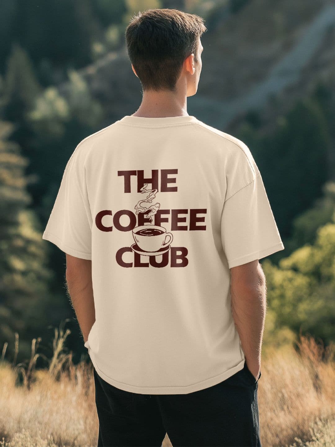 NOBERO Men Typography Printed Round Neck Cotton Oversized T-shirt - view 1