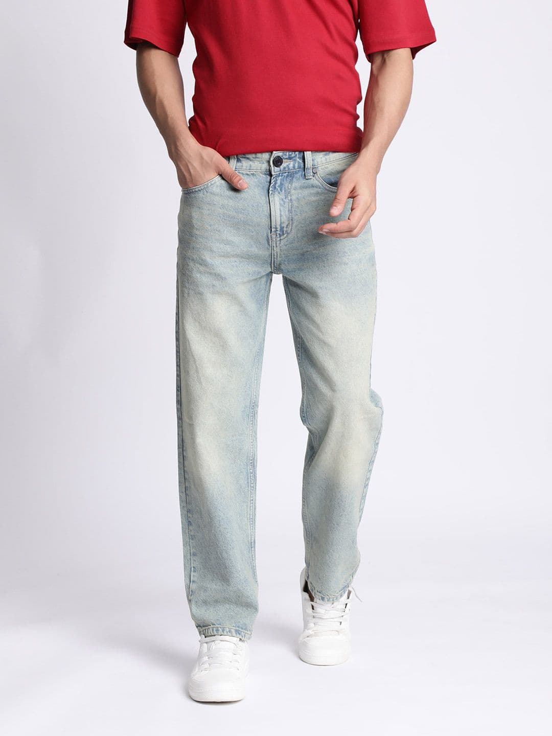 Bene Kleed Men Blue Relaxed Fit Mid Rise Jeans - view 1