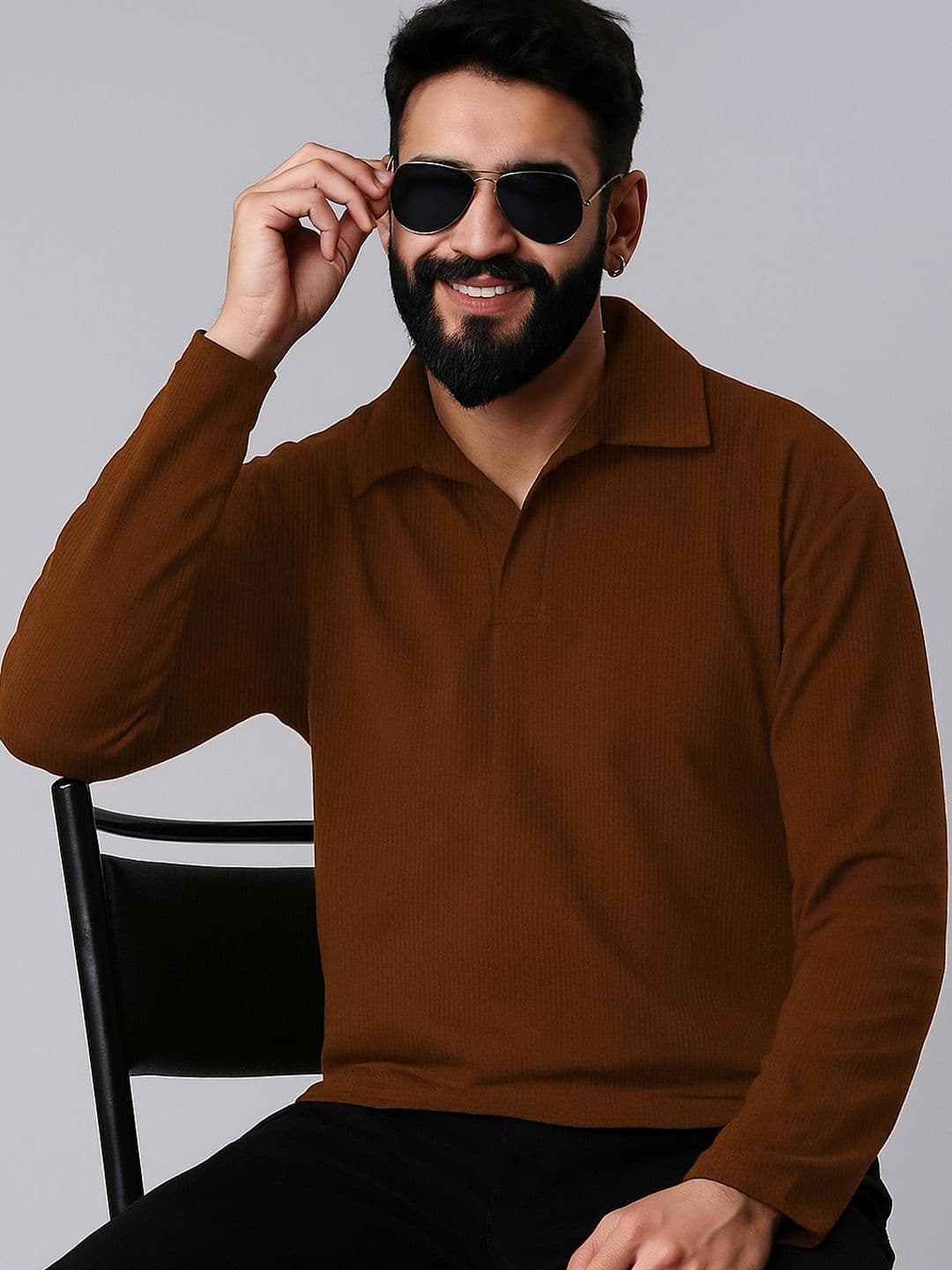 Moda Rapido Men Solid Polo Collar T-shirt - view 1