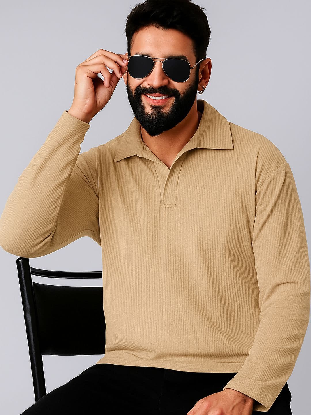 Moda Rapido Men Solid Polo Collar T-shirt - view 1