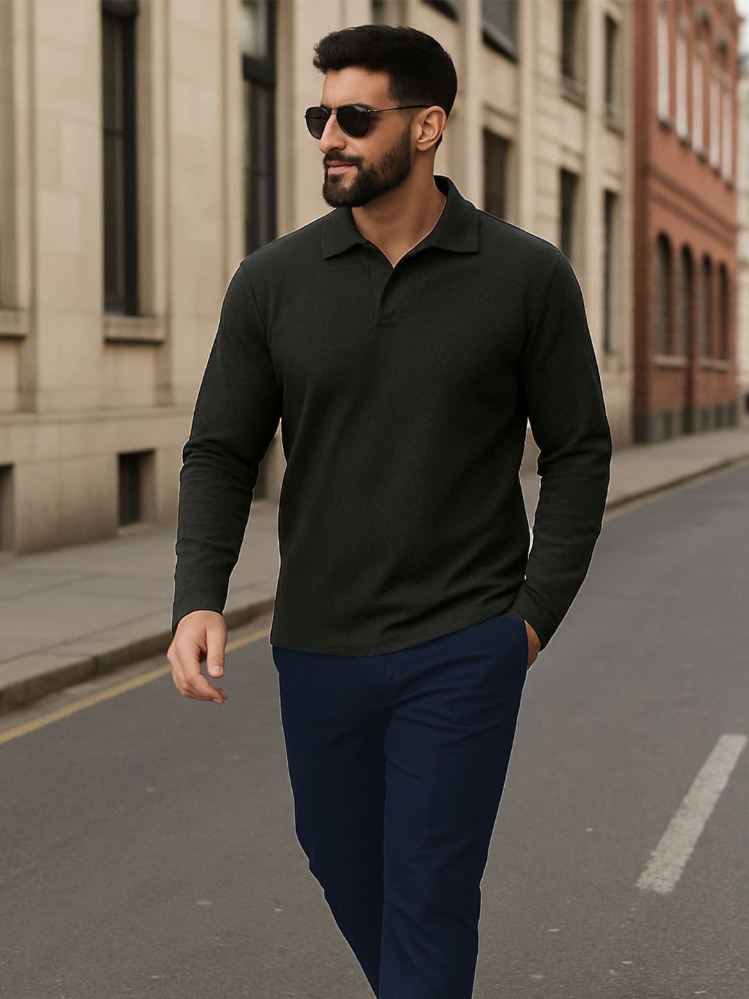 Moda Rapido Men Solid Polo Collar T-shirt - view 1