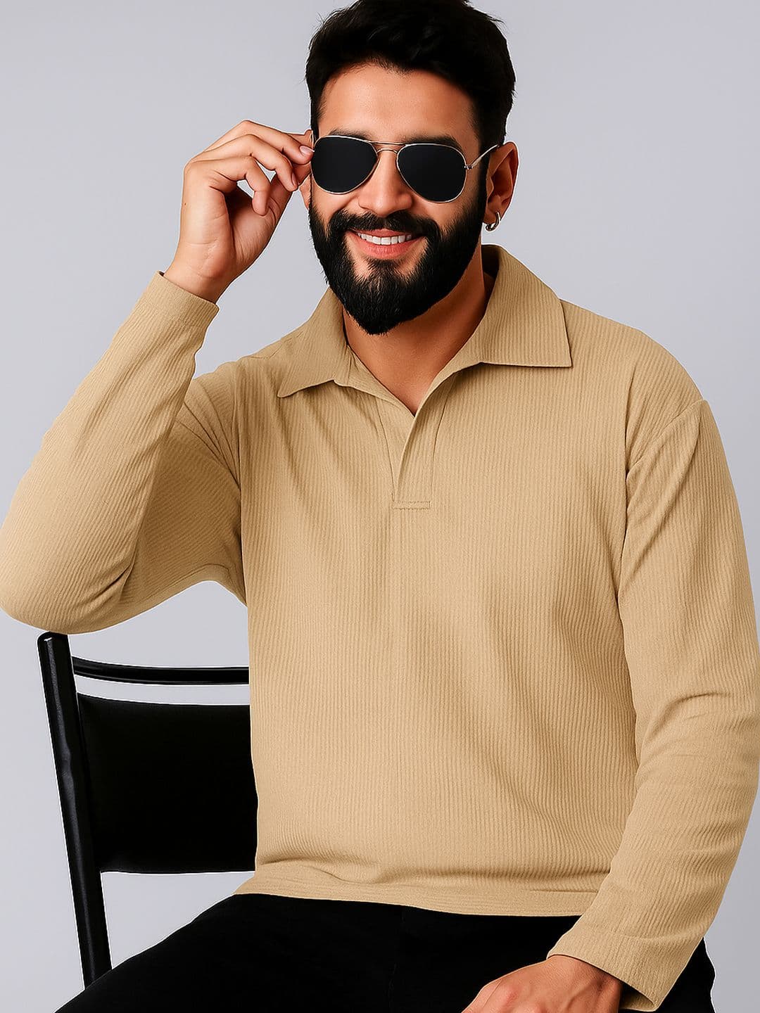 Moda Rapido Men Solid Polo Collar T-shirt - view 1