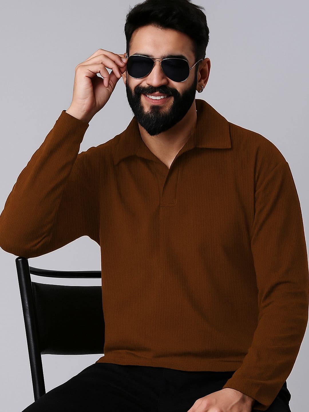 Moda Rapido Men Solid Polo Collar T-shirt - view 1