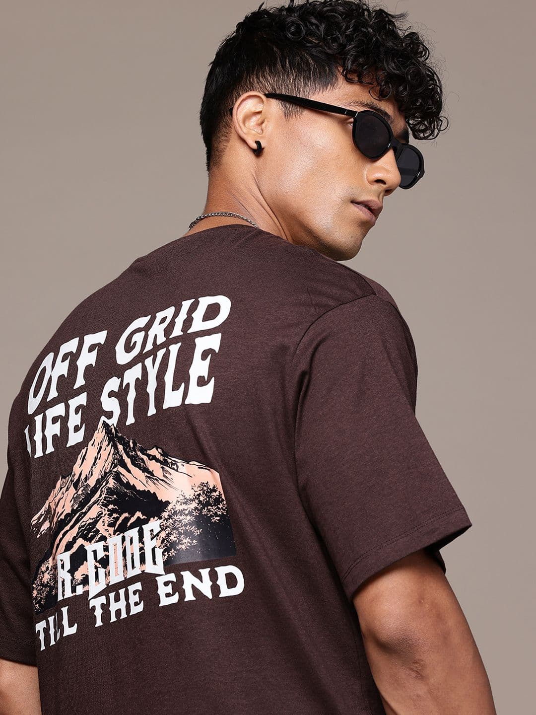 R.Code by The Roadster Life Co. Men Typography Printed Relaxed Fit T-shirt - view 1