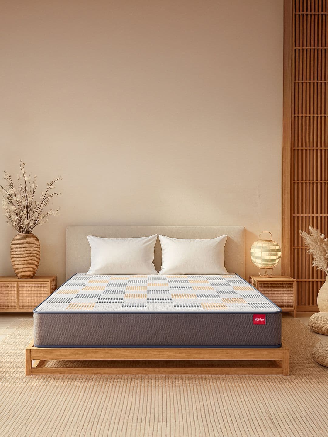 Kurl on KURLON Dual Mattress 4 inch Queen Size HR Foam Mattress - 78 inch x 60 inch - view 1