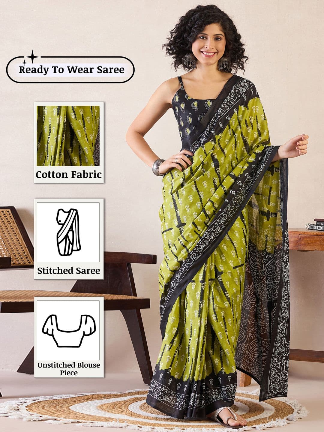Anouk Rustic Bagh Ready to Wear Bagh Saree - view 1