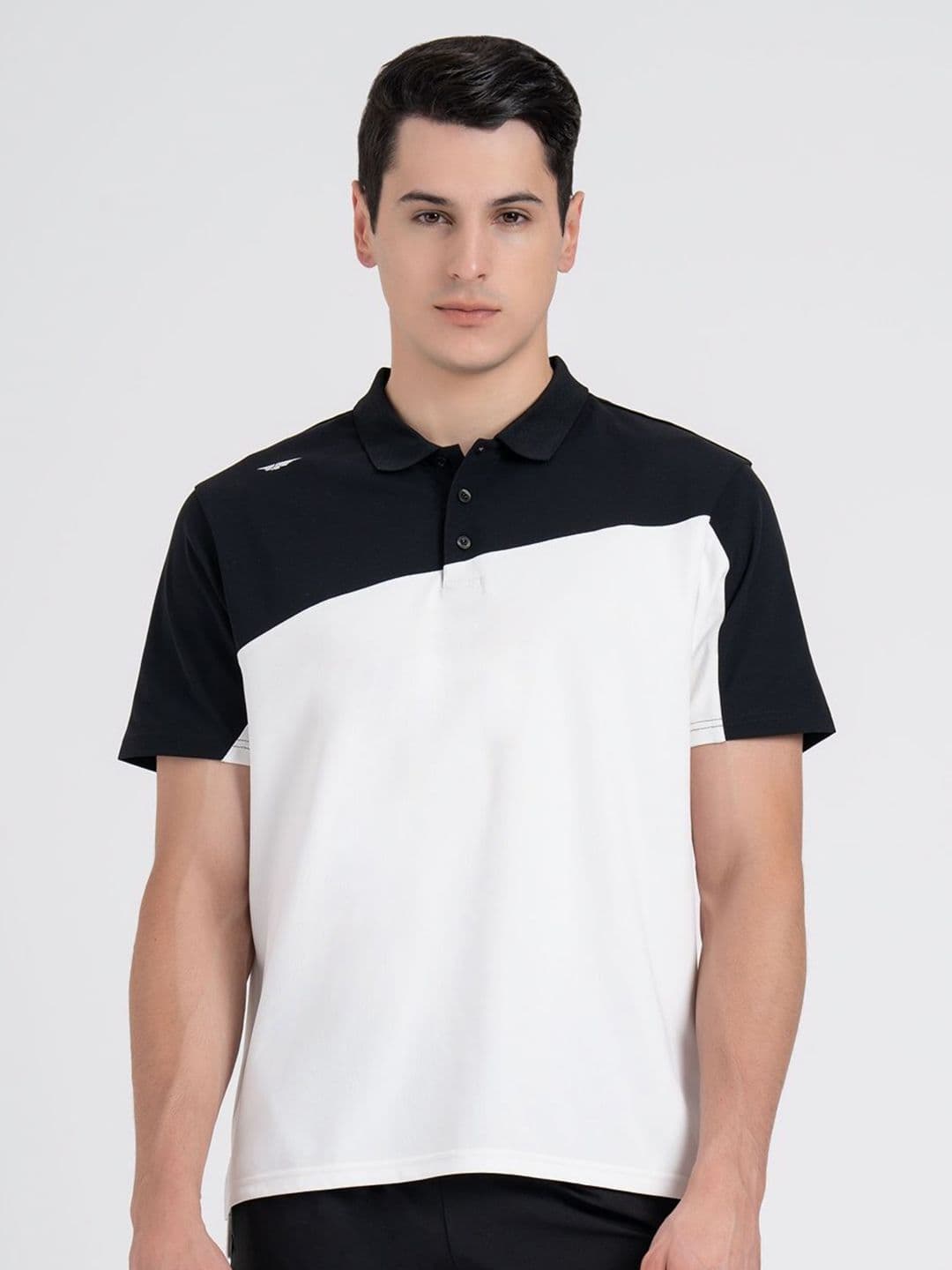 Red Tape Men Colorblocked High Stretch Polyester Athleisure Polo T-Shirt - view 1