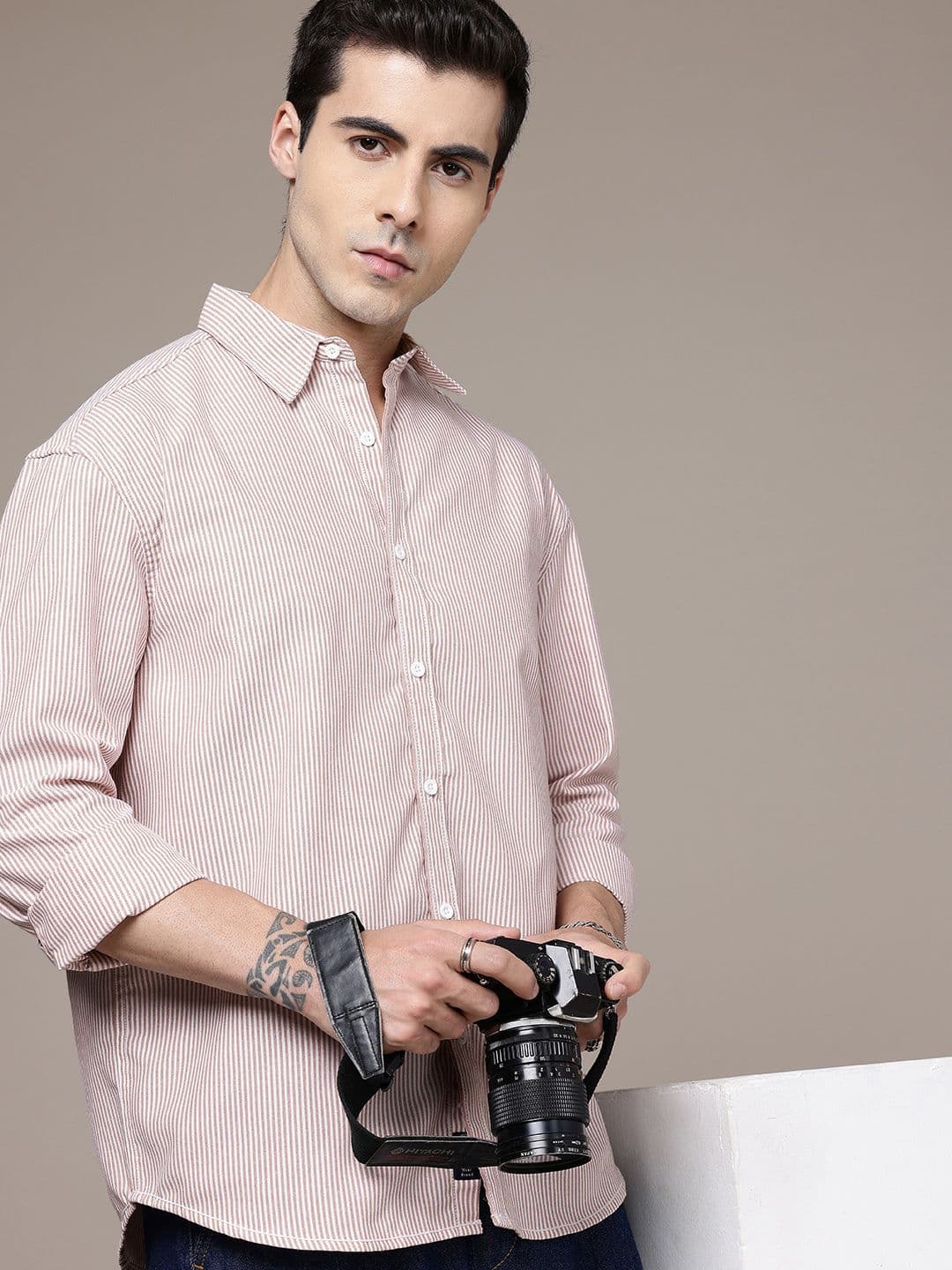 The Roadster Lifestyle Co. Relaxed Fit Striped Casual Shirt - view 1