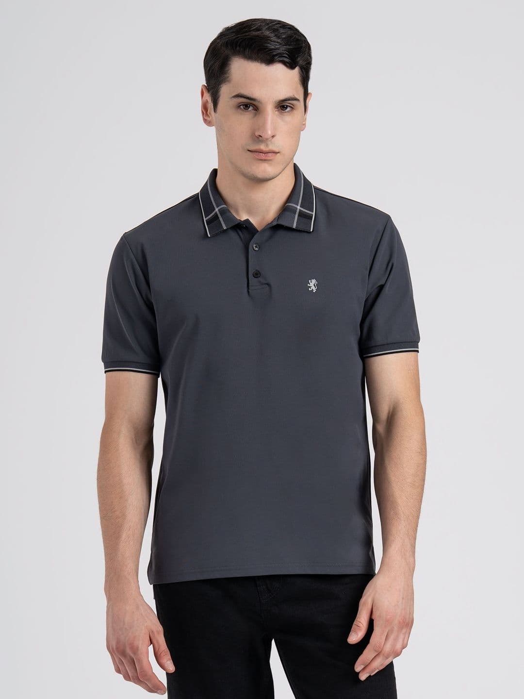 Red Tape Men High Stretch Jacquard Collar Polo T-Shirt - view 1